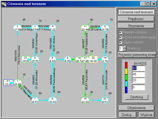 Dobr rednic, program do oblicze wodocigw, straty cinienia